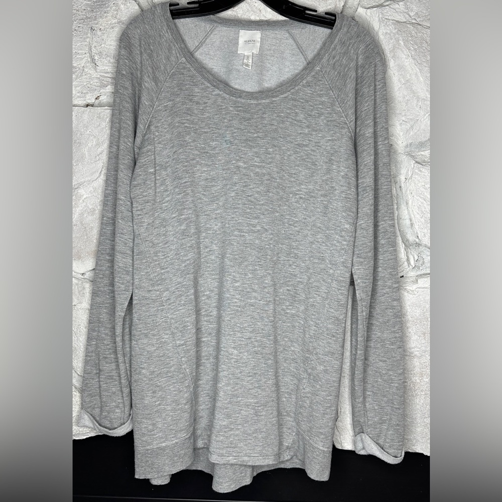 Alfani Intimates | Women’s Gray Long Sleeve Hi-Low Women’s Tunic, Size Medium